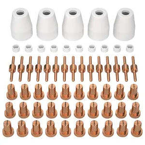 60PCS/110PCS PT31 Plasma Cutting Consumables Fit CUT-40 CUT-50 CT-312 with Plasma Cutter Torch PT-31 JG-40 LG-40 Welding Accessories for Welding Machine Industrial Quality