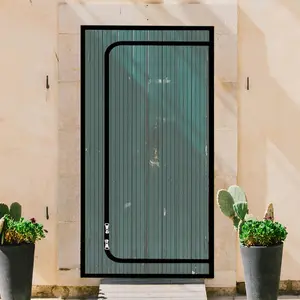 Reinforced Cat Screen Door, Heavy Duty Pet Proof Screen Door with Bilateral Zippers, Prevents Dogs and Cats from Running Out of Your Home Enclosed