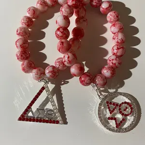 Red and White Sorority Bracelet