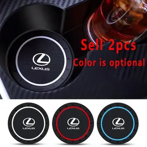 2pcs Car Interior Cup Coaster Set, Waterproof & Non-Slip Design, Ideal for Lexus Rx330 Is250 Ct200h Es300h, Durable Vehicle Accessory