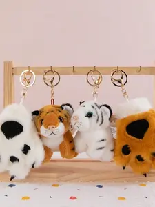 Cute Tiger Keychain, Reusable Animal Figurine, Perfect Gift for Kids, Ideal for Bags & Cars, Festive Present Idea