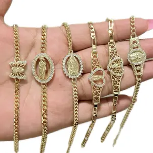14K Gold Plated Virgencita Bracelet - Perfect for Women