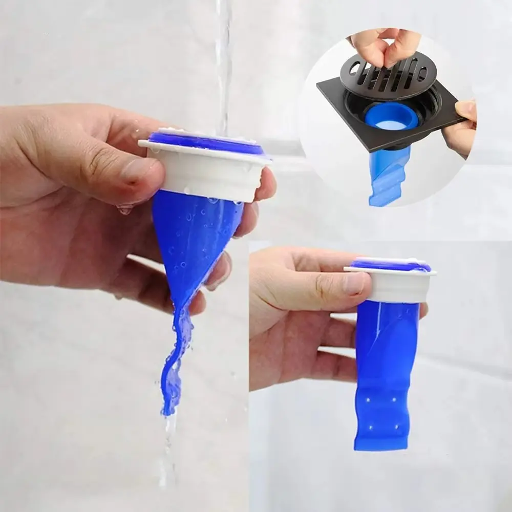 Flexible Silicone Floor Drain Core, 1pc Universal Fit Anti-Odor Backflow Preventer for 1.5"-1.75" Pipes in Bathrooms, Kitchens, Toilets & Basements, Quantity Per Pack": "1 Piece, Core Plug, Backflow Block, Toilet/Bath, Automatic Shut-Off, Easy Installatio