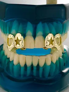 Double-plated braces mirrored fangs vampire fangs dental ornaments