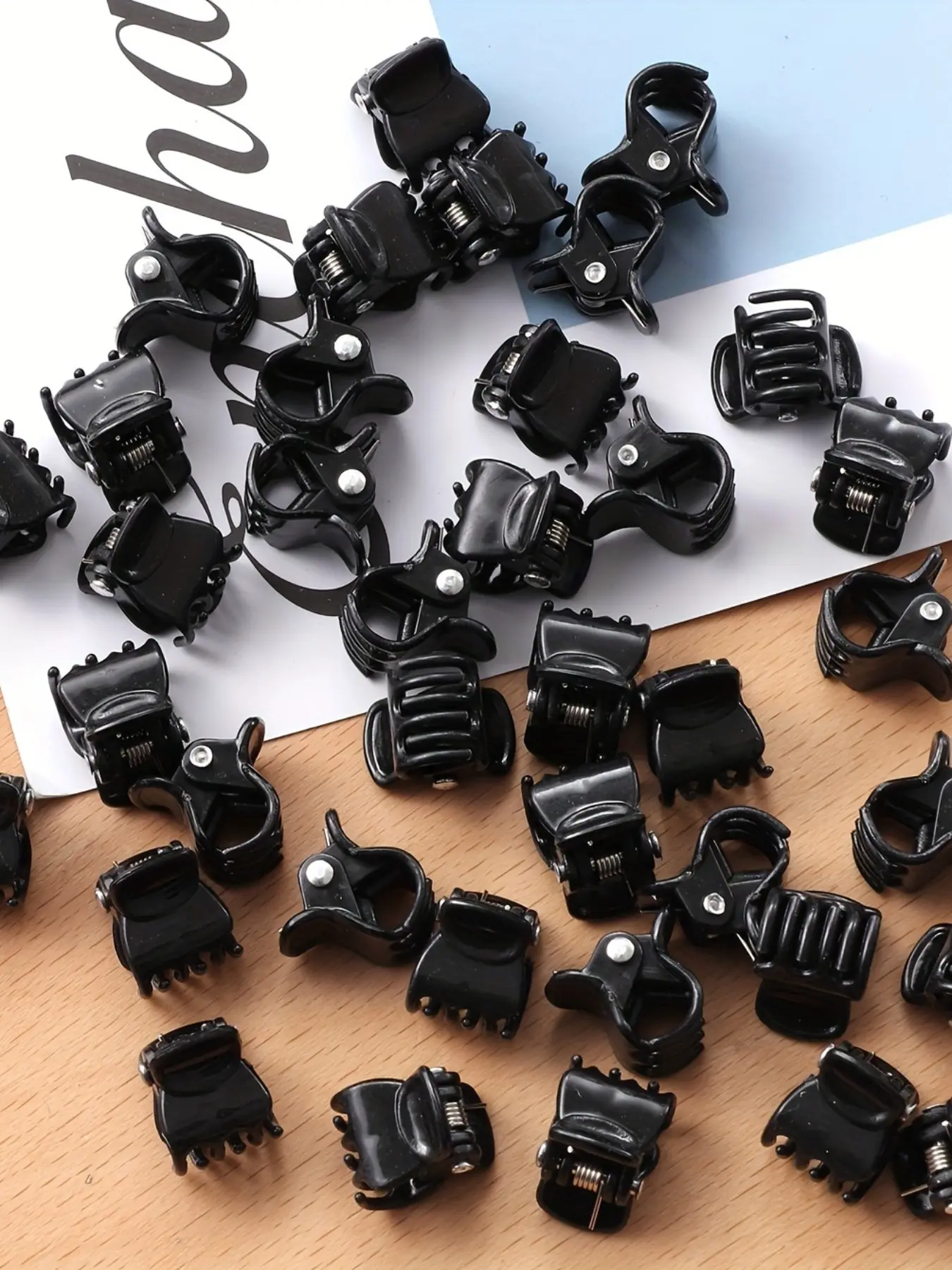 20 pcs/set small grip black creative new small grip candy color cute hair clip suitable for daily holiday party wear Claw Clip Pack Clip In Claw Hair Claws