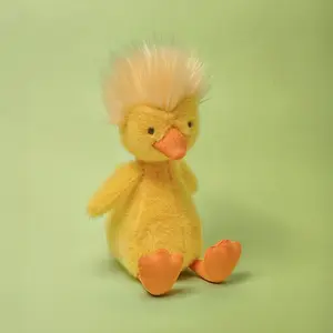 Fluffy Duckling Plush Toy Soft and fluffy stuffed animal with interchangeable hairstyles Home decor, children's birthday gifts, Valentine's Day, Mother's Day, Eid al-Adha, Easter