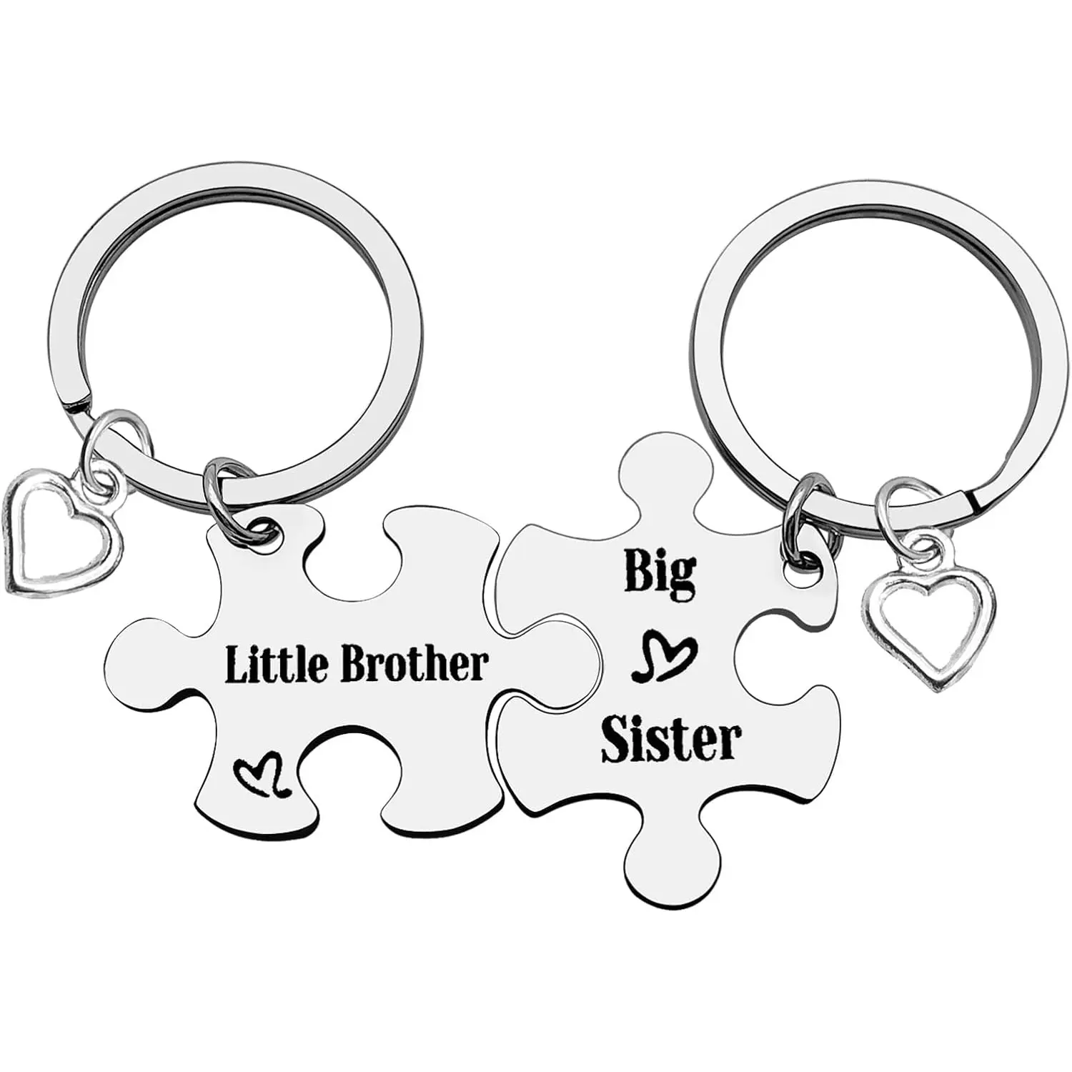 Sister Brother Keychains Brother and Sister Gifts for LittleBrother BigSister Keychain Set Christmas Birthday Sibling Gifts for BrotherSister Family Jewelry