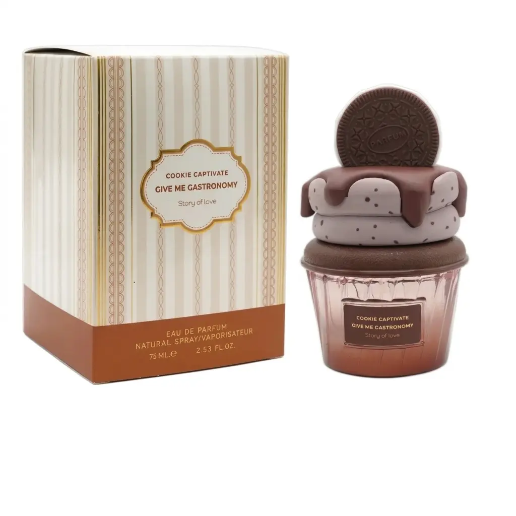 Sweet Cookie Perfume for Women 75ml, Dessert Inspired Eau De Parfum, Creamy Vanilla Gourmand Fragrance, Cute Cookie Bottle, Long Lasting Perfume Spray, Aesthetic Gift for Girls & Women