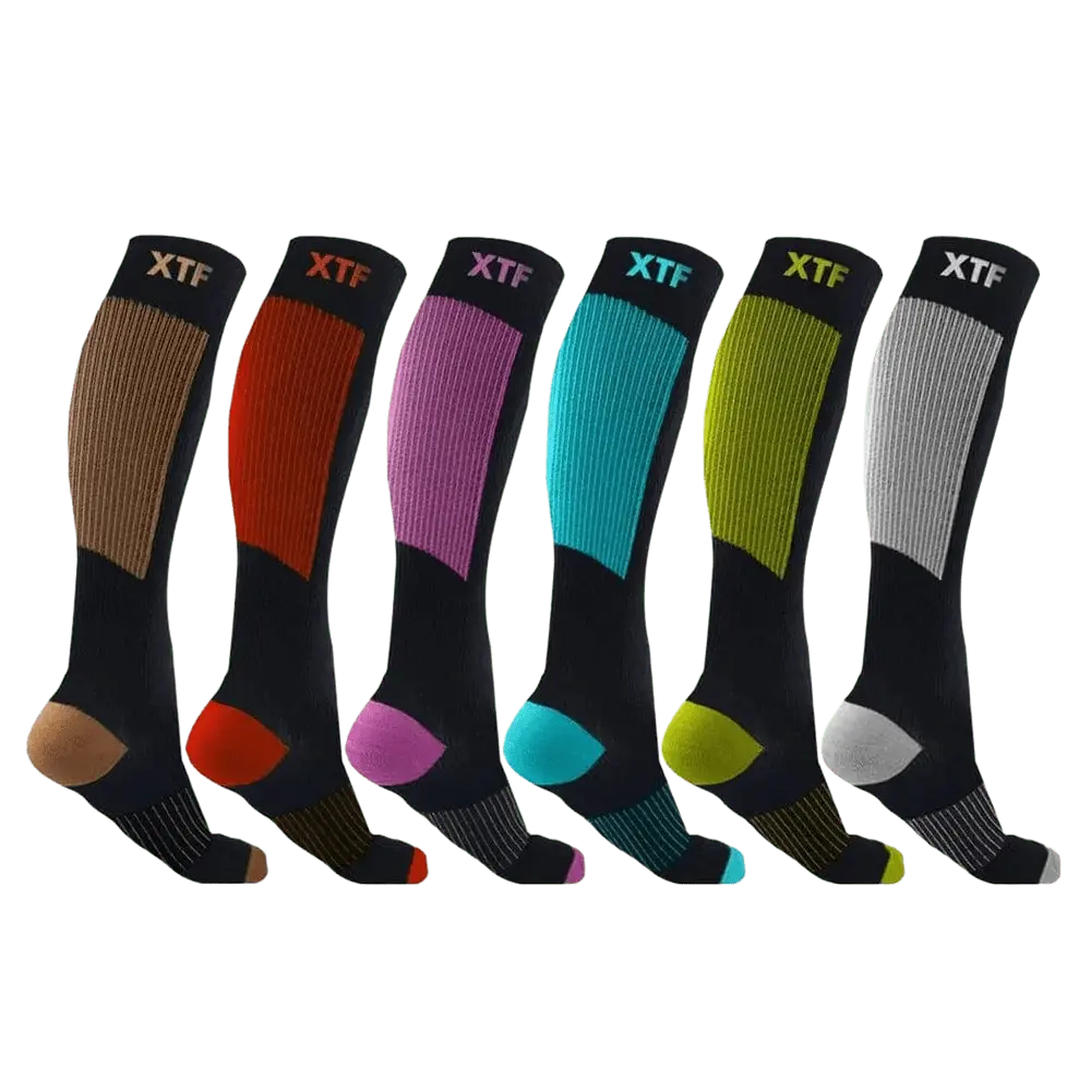 Extreme Fit Copper-Infused Socks (6-Pairs) - 15-20mmHg, Odor-Resistant & Support Menswear Day Compression