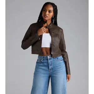 Along For The Ride Faux Leather Biker Jacket