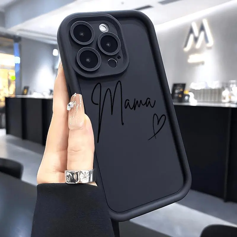 MAMA Design Soft Silicone Durable Cellphone Case - Heavy Duty Drop Protection - Multi-Model Fits iPhone 11+,12,13,14,15,16,17,Pro,Pro Max,Plus - Raised Edges - Smartphone Accessories