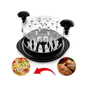 Chicken Chopper Set, Breast Meat Grinder Tool with Transparent Lid, Meat Chopping Machine, Kitchen Tool for Home, Restaurant, Picnic