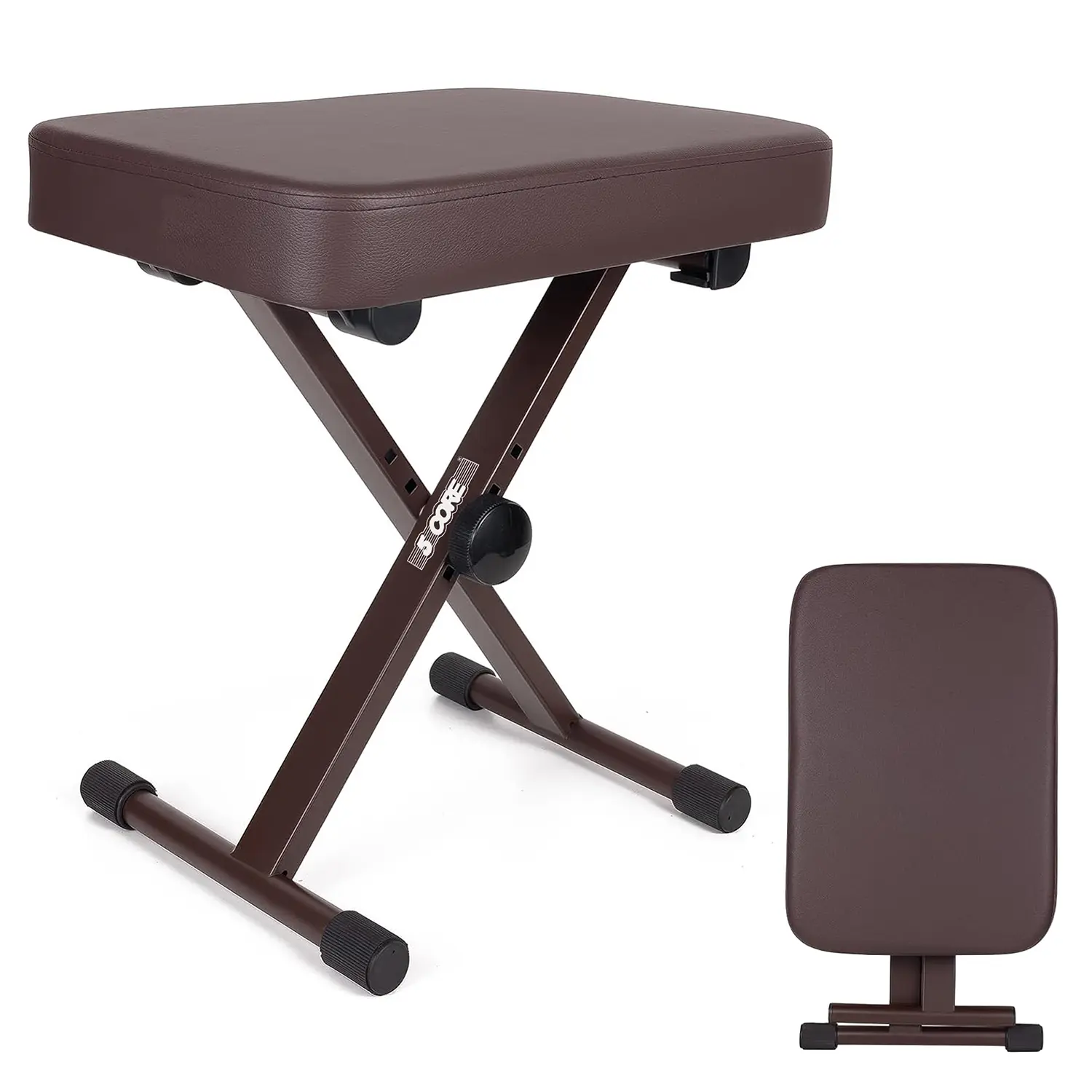 5 Core Keyboard Bench 3 Inch Padded Piano Stool Adjustable 20.5" Guitar Seat Heavy Duty Portable