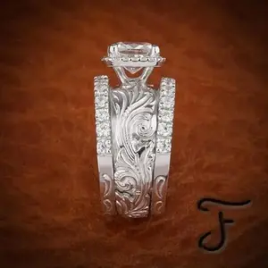 Vintage Ethnic Carved Gemstone Ring for Women - Wide Band Alloy Statement Jewelry with Intricate Floral Design, Durable Casual Attire & Gift Idea, Vintage Jewelry