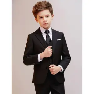 Jacket + Vest + Pants + Tie + Shirt - 5-Piece Formal Dress Set for Piano Performances, Graduation Ceremonies, Weddings
