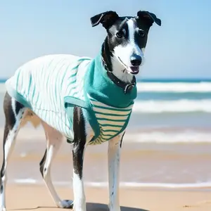 Striped Pet Vest Clothing, Fabric Dog Home Wear, Autumn Winter Pet Sleepwear, Outdoor Pet Vest for Greyhounds, Bassets, Jack Russells, Husky Clothes