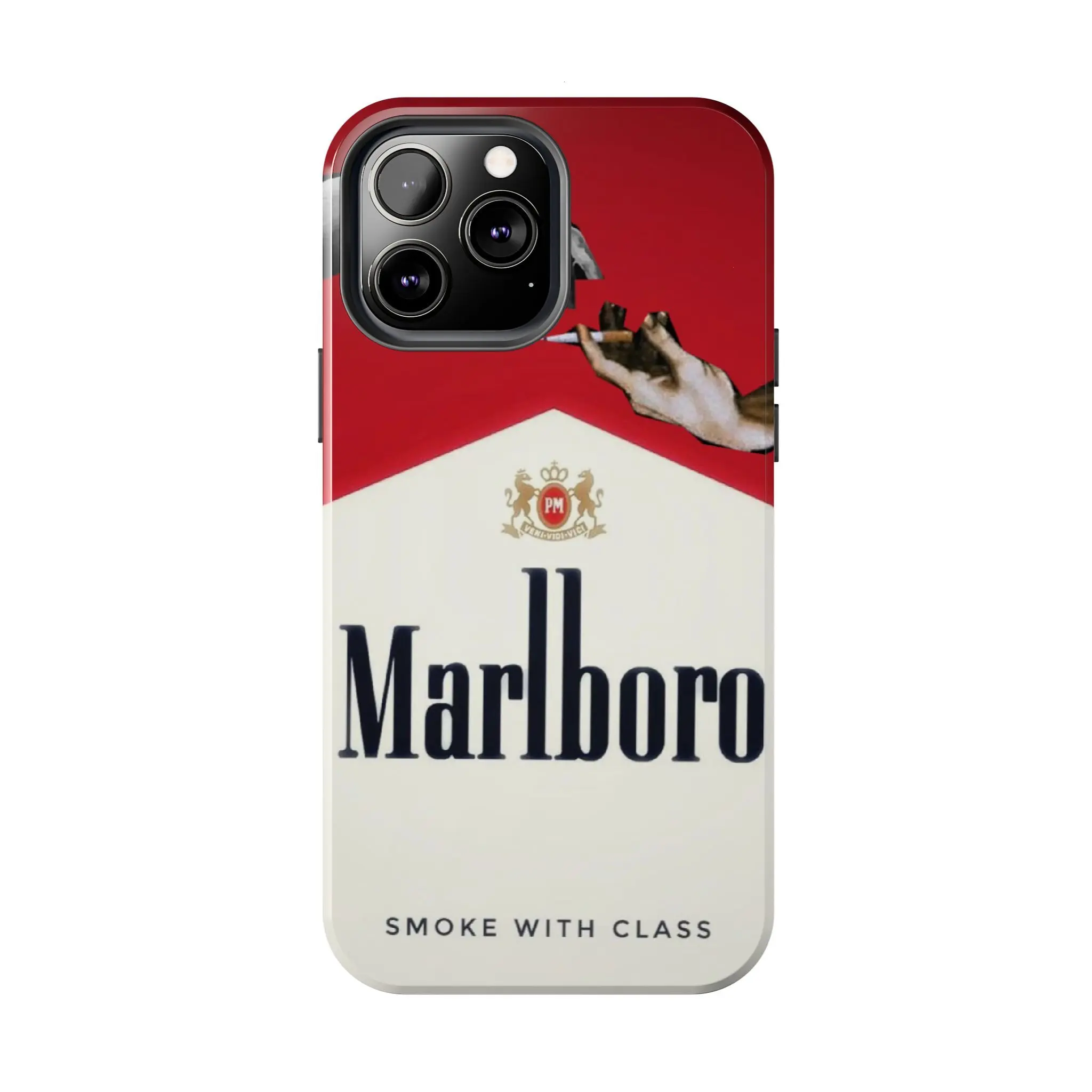 Vintage Marlboro Smoke Aesthetic Classy Red Aesthetic Case Cover for iPhone 17 - 11 Pro Max Plus Mini X XR XS 7 8 Plus or SAMSUNG GALAXY S26 - S21 Ultra Plus