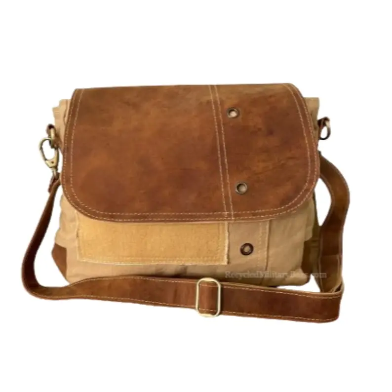 NEW! Concealed Carry Canvas Crossbody Purse Shoulder Bag CCW of Repurposed Military Canvas Left/Right Handed Access Conceal Carry Handbag|
