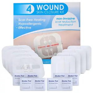 Houseables Butterfly Bandages, Wound Closure Strips, Laceration Closure Strips, Butterfly Stitches For Wounds, Zip Stitch Bandage, Emergency Laceration Kit, Zip Sutures, Emergency Skin, Zipper, 4 Pack