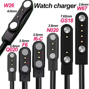 Universal Smart Watch Magnetic Suction Charging Cable, 2-Pin/4-Pin USB Charging Dock Accessories, Multi-Model Compatibility for W67 N020 W26 Q020 F6 GS18 I6-C