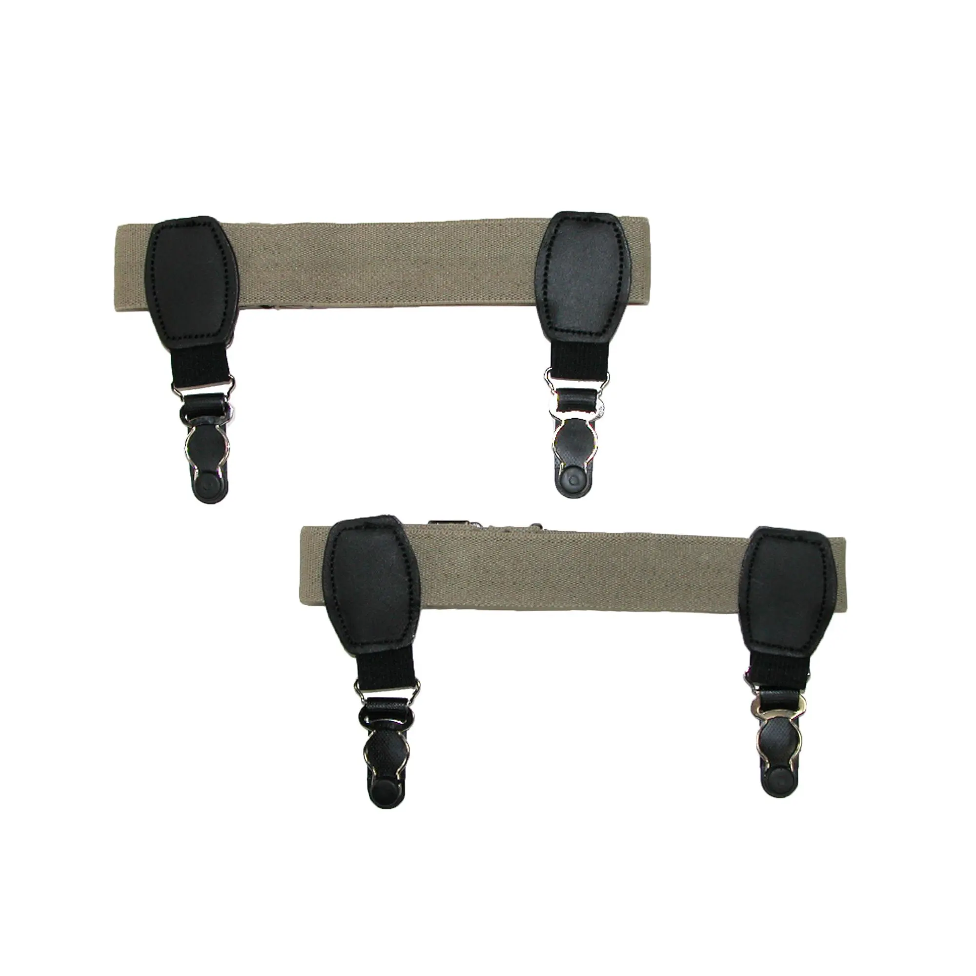 CTM Elastic 1 Inch Double Clip Sock Garters, Womens Suspenders