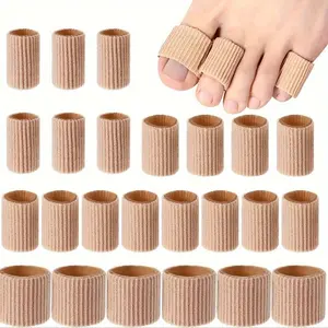 6pcs Toe Tube Toe Covers, Silicone Fiber Fabric Toe Separator, Pedicure Care Tool