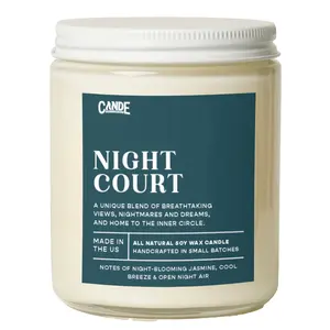 Night Court Scented Candle - ACOTAR Inspired Design, All Natural Soy Wax, Long Lasting Burn, Handcrafted, Perfect for Book Fans & Home Decor