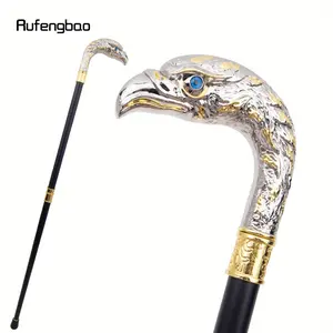 Golden White Long Head Eagle Fashion Cane Stick Decorative Costume Props Vampire Cospaly Fashionable Walking Cane Halloween Mace Crosier 91cm