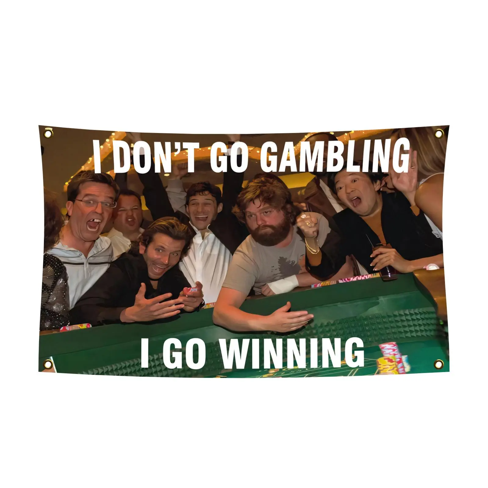 Casino Winning Theme Wall Hanging, Funny Gambling Tapestry Wall Mural, Funny Quote, Wall Decor for Home Living Room Bedroom, Room Decor, Home Decor, Print