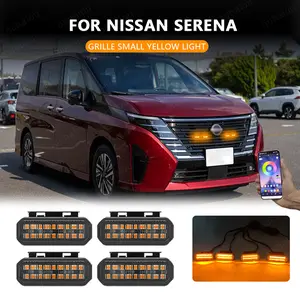 LED Front Grille Light For NISSAN SERENA Car Daytime Running Light Wheel Eyebrow Lamp For Pickup Offroad 12V