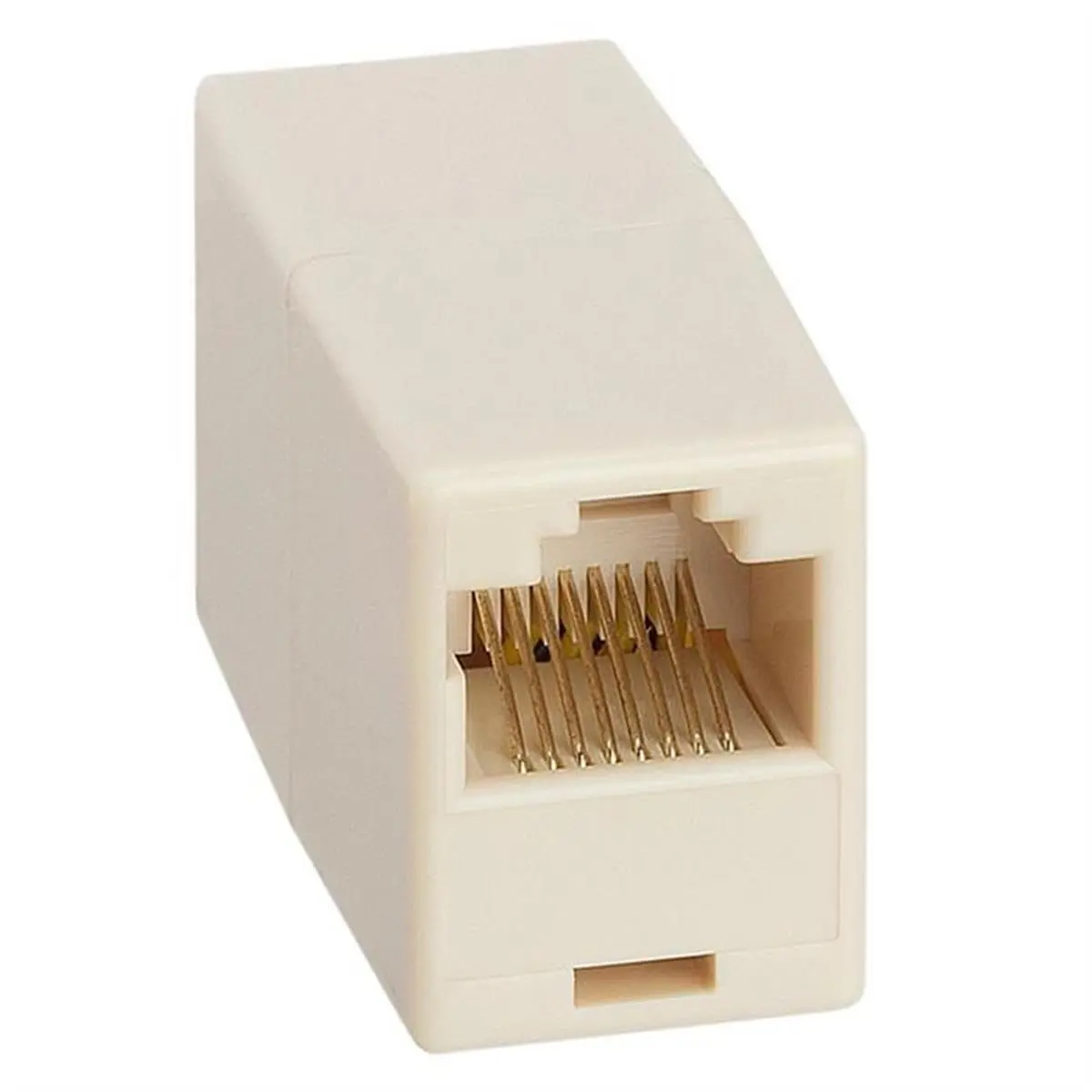 212 MAIN Female-to-Female Inline RJ45 Coupler - Networking Accessory with 8P8C Plastic Jacks, Straight-Through Design, Beige Reverse-Pin Cat5e Cable Extender for Extending Cable Length, 8 Pins for RJ45 Connectors
