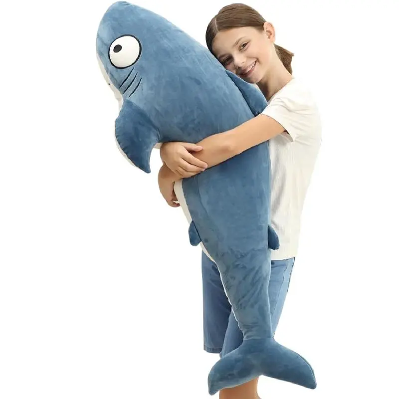 Shark Design Plush Toy, Huggable Collectible, Soft & Cute Huggable Stuffed Animal, Stuffed Animal Gifts, Lovely Ocean Theme Decoration, Perfect Gift for Kids & Collectors