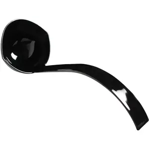 Hard Plastic 5-Ounce Punch Ladle for Serving & Cooking Disposable Large Spoon for Punch Gravy Stews Sauces (1, Black)