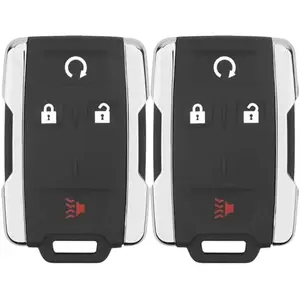 WOAOW Key Fob Replacement for 2014-2020 Chevy Silverado 1500 2500 3500/15-21 Colorado/ 2015-2021 GMC Canyon/ 14-20 Sierra Car Keyless Entry Remote Control, M3N-32337100, 4 btn, 2Pcs