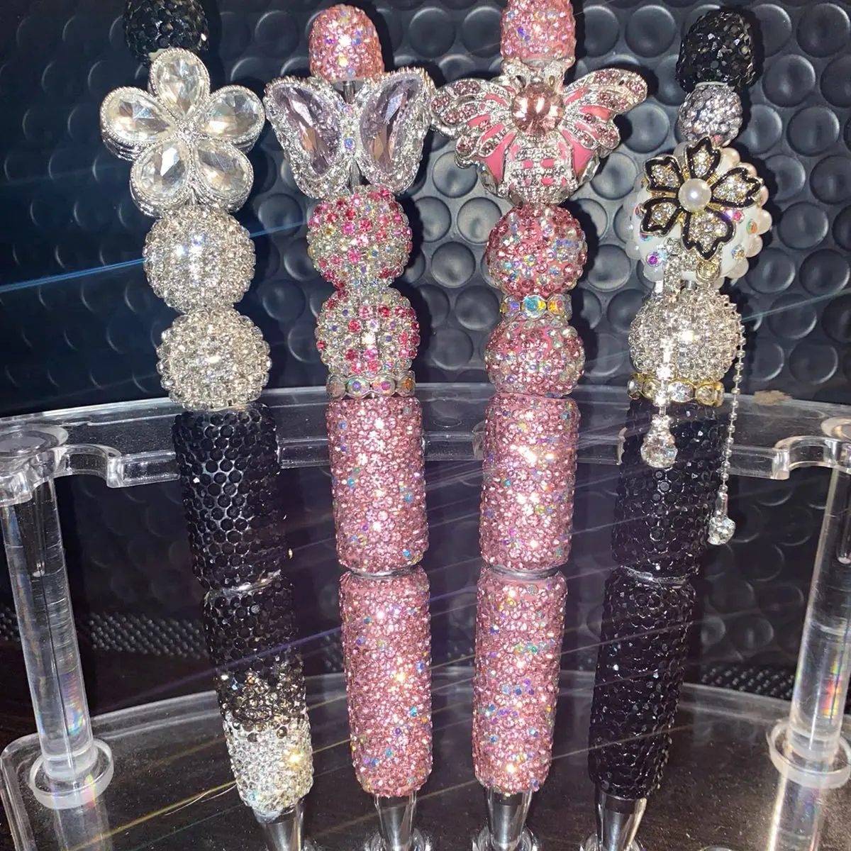 Custom Beaded Rhinestone Clay Pen