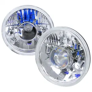 Universal 7" Round H4 Projector Headlights (Chrome Housing/Clear Lens) Universal 7" Round H4 Projector Headlights (Chrome Housing/Clear Lens)