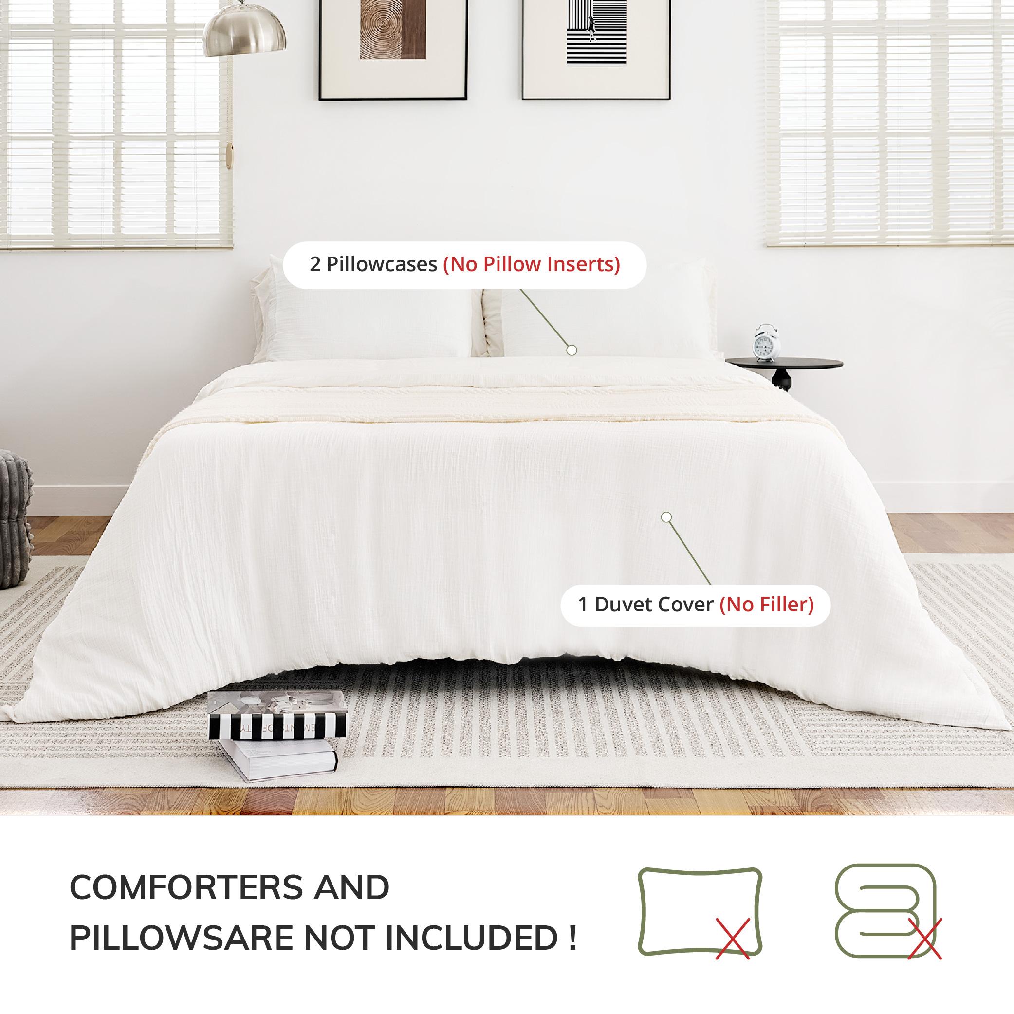 EGO Luxury 100% Cotton Duvet Cover Set, 3 Counts, Breathable & Ultra-Soft, Dual-Sided Design, 8 Corner Snap Buttons, Hidden Zipper, Eco-Friendly Bedding Comfortable EGO Luxury 100% Cotton Duvet Cover Set, 3 Counts, Breathable & Ultra-Soft, Dual-Sided Design, 8 Corner Snap Buttons, Hidden Zipper, Eco-Friendly Bedding Comfortable