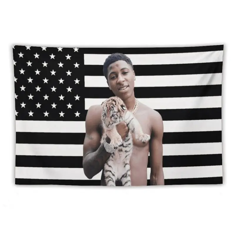 YoungBoy Never Broke Again Synthetic Flag Print Hanging Tapestry Banners, 60in x 40in Home Decor Wall Art, Party Decor Gift for Bedroom, Patterned