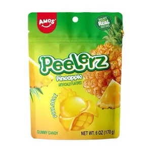 Amos Peelerz Pineapple Gummy Candy, Peelable Pineapple Gummy Candy, Resealable 6 oz Bag Amos Peelerz Pineapple Gummy Candy, Peelable Pineapple Gummy Candy, Resealable 6 oz Bag