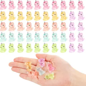 Luminous Mini Resin Unicorn Figurines, Set of 20, Glow-In-The-Dark Decorative Ornaments for Garden, Aquarium, Dollhouse, Party & Home Decoration, Garden Accessories