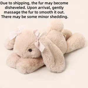 Cute Plush Bunny Toy for Kids, Soft Stuffed Animal Doll, Room Decor & Creative Gift Idea, Perfect Birthday Present for Girls, Soft Cuddly Gift