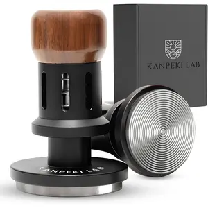 58mm Espresso Tamper Self-Leveling & Calibrated Coffee Tamper with Click Sound Feedback, Triple Spring Loaded Design - Fits Standard 58mm Portafilter Basket