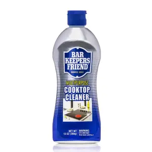 Bar Keepers Friend 13 oz. Cooktop Cleaner, glass cooktop cleaner, ceramic cooktop cleaner, induction cooktop, stove top cleaner, burnt food remover, grease remover, hard water stain remover, mineral deposit remover, citric acid, non-scratch, non-abrasive