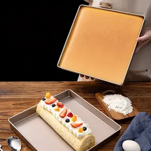 11 Inch Non-Stick Cake Roll Pan Mold, Reusable Kitchen Baking Tool, Square Deep Design, Home Use, Ideal for Snowflake Pops & Peanut Butter Cups