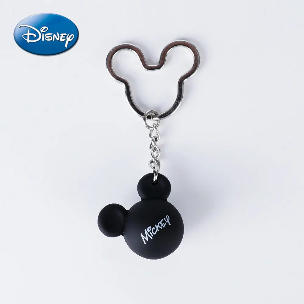 1pc Disney Officially Licensed Mickey Icon Ball Keychain Creative Cute PVC Keyring Authentic Keychain for Backpack Charm Phone Pendant Bag Decor Car Key Charm Perfect Small Gift for Family Friends Keychain for Bags Keychain For Car Keys Keychain Accessory