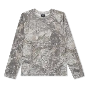 Men's Nerm Tree Camo Thermal Long Sleeve Tops - Casual, Cotton Knit Menswear Underwear