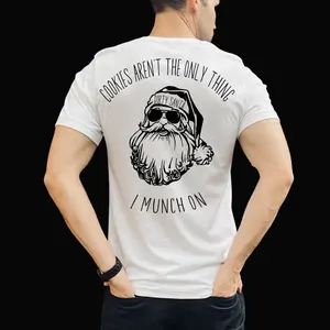 BubbleHeadInk Dirty Santa Mens Graphic Tshirt Crew Neck Casual