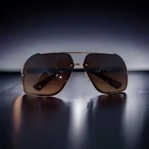 Aviator Sunglasses for Men and Women Fashion Metal Vintage Gradient Rod Shades