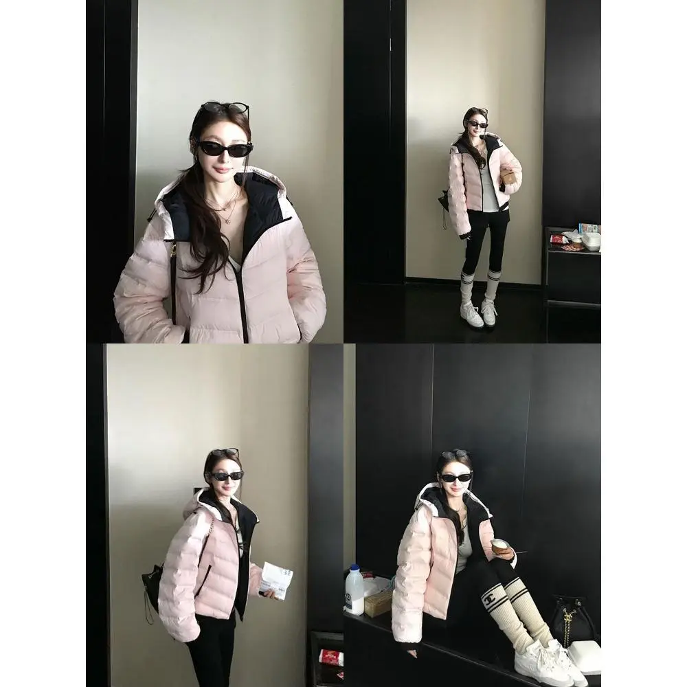 Winter Warm Thick Down Jacket Women Fashion Korean Style White Puffer Coat Loose Fit Streetwear Trendy Outerwear Casual Female