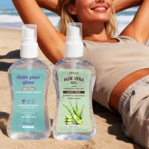 Clear Sunless Tanning Gel & Aloe Gel Set, Sunless Tanning Duo, Transparent Gel & Post-Sun Repair Aloe Gel, Ideal for Outdoor Use